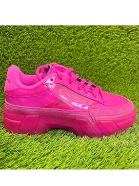 Reebok Club C Cardi B Womens Size 8 Pink Athletic Platform Shoes Sneakers